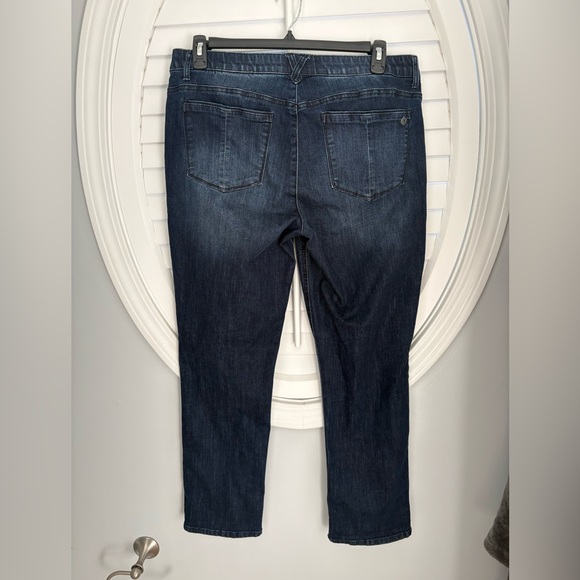 Democracy ab solution straight leg dark wash denim jeans size 14 - Picture 5 of 8